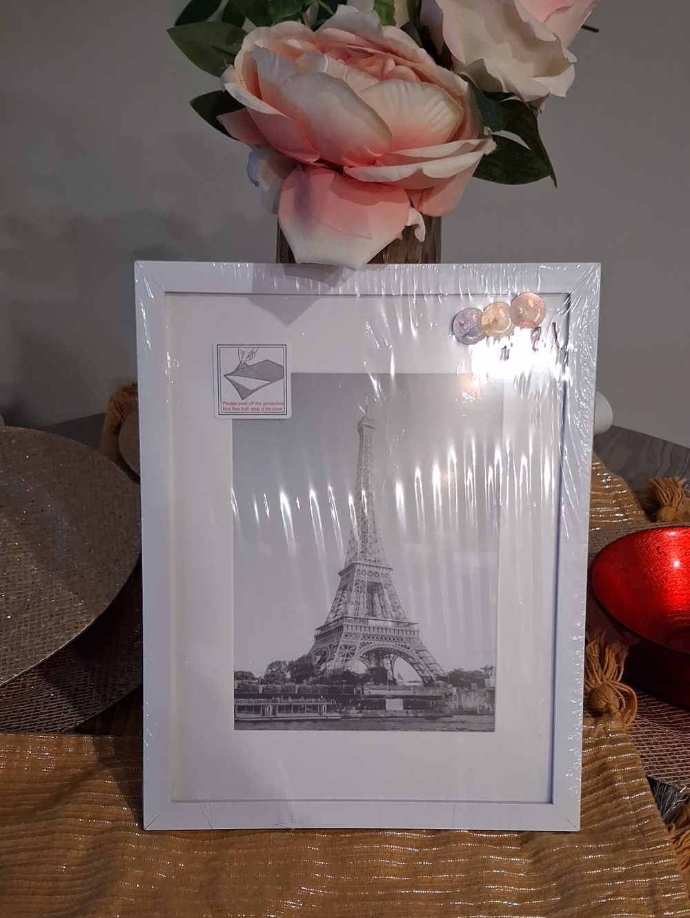 White Picture Frame with Mat - Clean Contemporary Look